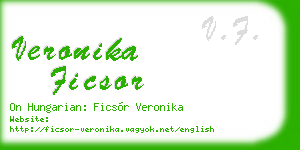 veronika ficsor business card